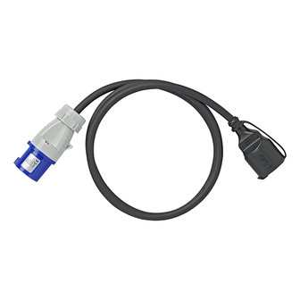 Adapter cable 150cm 3x2.5mm&sup2; from CEE plug to Schuko socket