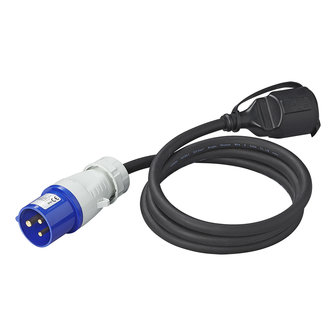 Adapter cable 150cm 3x2.5mm&sup2; from CEE plug to Schuko socket