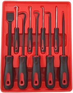 Heavy Duty Pick, Hook &amp; Scraper Set 9pc