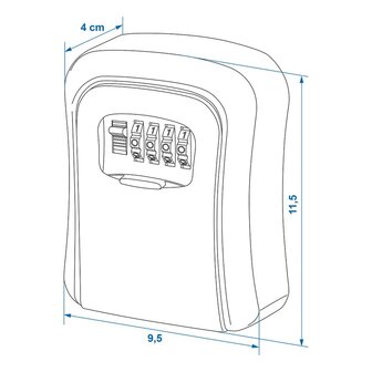 Key safe with number combination