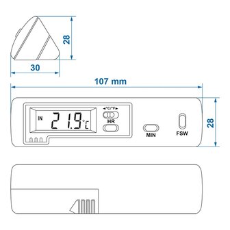 In-/ out thermometer model 2