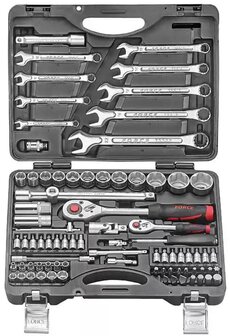 Socket set 6-sided 82-piece