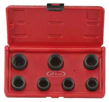 7pc 1/2 DR. Wheel lug utility removing socket set