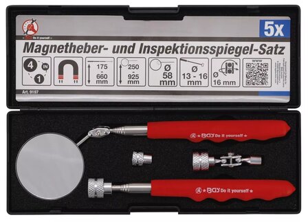 Magnetic Pick-Up Tool and Inspection Mirror Set