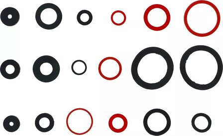 Seal Ring Assortment Rubber and Fibreglass 141 pcs