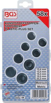 Plastic stopper assortment | 58 pcs.