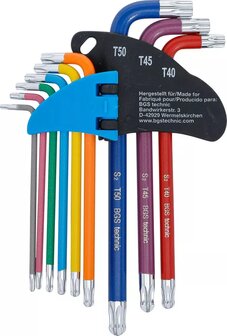 L-Type Wrench Set Multicolour T-Star (for Torx) with Ball Head T10 - T50 9 pcs