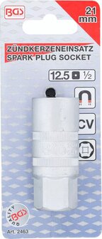 Spark Plug Socket with Magnet, Hexagon 12.5 mm (1/2) Drive 21mm