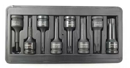 Power sockets set 1/2 Torx 8-piece