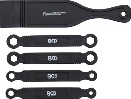 Plastic Double Ring Spanner &amp; Pry Bar Set 5 pcs