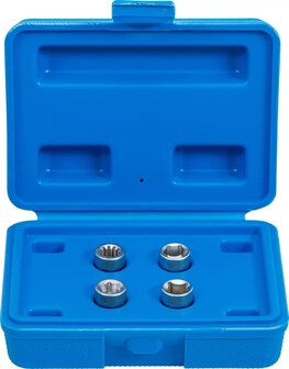 Pentagon socket set | 12 mm external hexagon drive | 4 pcs.