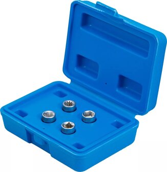 Pentagon socket set | 12 mm external hexagon drive | 4 pcs.