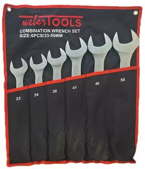 Socket wrench set 33, 34, 36, 41, 46 &amp; 50mm 6-Piece