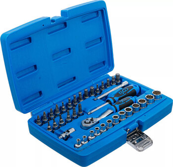 Socket Set, Gear Lock 6.3 mm (1/4) Drive 38 pcs