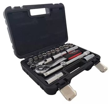 Socket set 1/2 with ratchet and accessories 20-piece