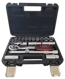 Socket set 1/2 with ratchet and accessories 20-piece