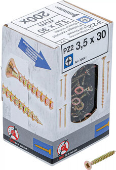 Multi-Purpose Screws Cross Slot PZ2 3.5 x 30 mm 200 pcs