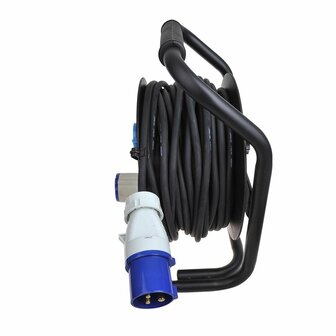 Cable reel CEE 25M 3x2.5mm&sup2; (2x Schuko + 1x CEE)