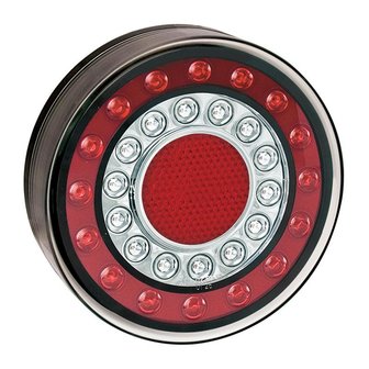 Rear lamp 12/24V 4 function 125mm LED