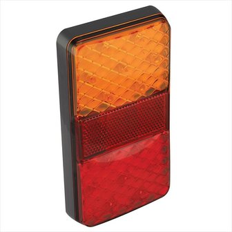 Rear lamp 12/24V 4 function 80x150mm LED