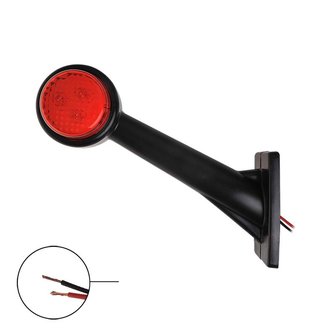 Outline marker lamp 12/24V red/white 166x193mm LED left