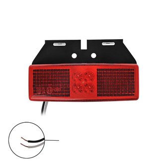 Front position lamp 12/24V red 110x40mm LED with holder