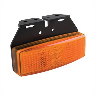 Side marker lamp 12/24V amber 110x40mm LED with holder