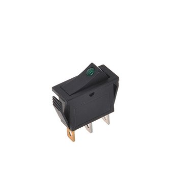 Rocker switch LED green 12V / 24V-max. 10A