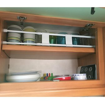 Double cupboard bar extendible 41-71cm