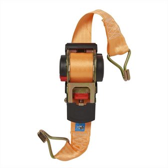 Tie down strap with ratchet + 2 hooks 450cm 750kg auto-retractable