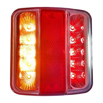 Rear lamp 4 function 98x105mm 14LED with 5-pin EC