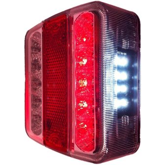 Rear lamp 4 function 98x105mm 14LED with 5-pin EC