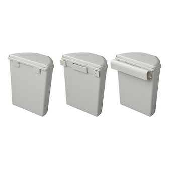 Waste bin with lid for caravan/motorhome