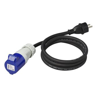 Adapter cable 150cm 3x2.5mm&sup2; from Schuko plug to CEE