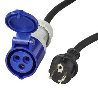 Adapter cable 150cm 3x2.5mm&sup2; from Schuko plug to CEE