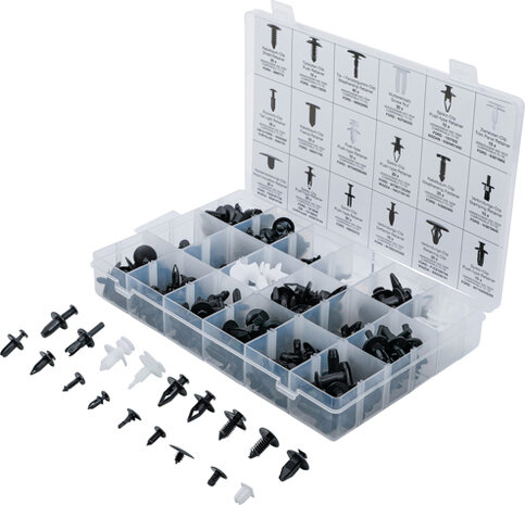 415-piece Automotive Clip Assortment for Ford, Mazda, GM, Chrylser & Nissan