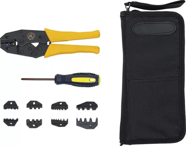 7-piece Crimping Pliers Set with 5 pairs of Jaws