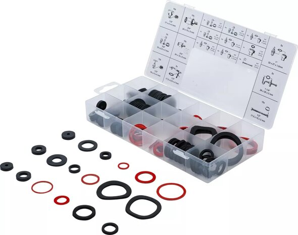 Seal Ring Assortment Rubber and Fibreglass 141 pcs