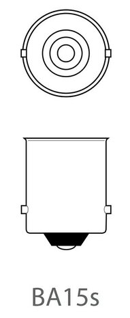 Car bulb 12V 10W BA15s x10 piece