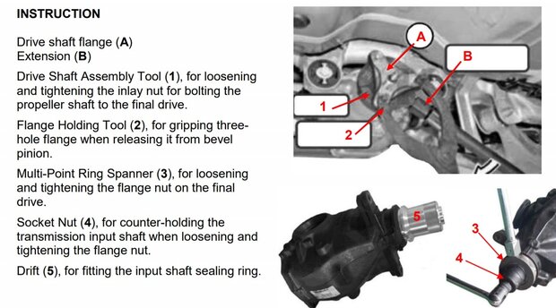 Differential Flange & Insert Nut Tool Set for BMW E70, E82, E90, E91, E92, E93