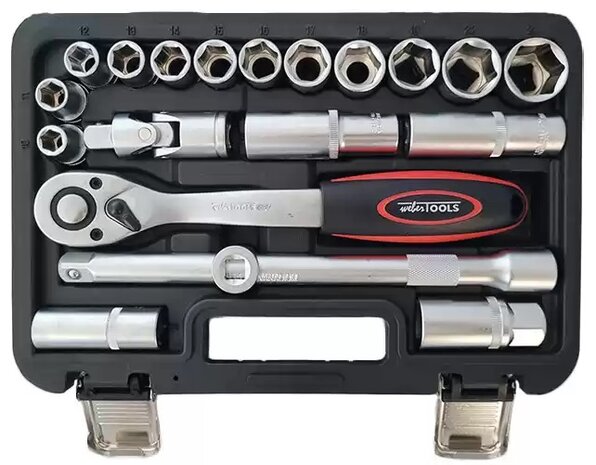 Socket set 1/2 with ratchet and accessories 20-piece