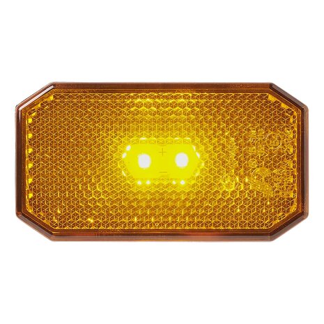 Side marker lamp 12/24V amber 80 x 44 mm LED