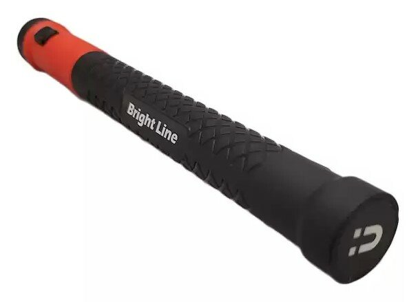 Rechargeable flashlight with magnetic gripper