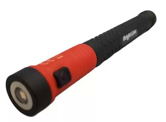 Rechargeable flashlight with magnetic gripper