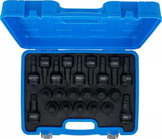 Impact Bit Socket Set (3/4) Drive internal Hexagon T-Star (for Torx) 22 pcs