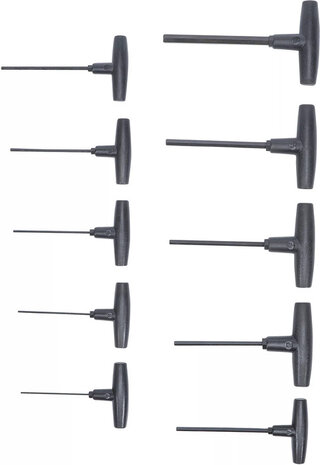 T-Handle Screwdriver Set internal Hexagon 2 - 10 mm 10 pcs