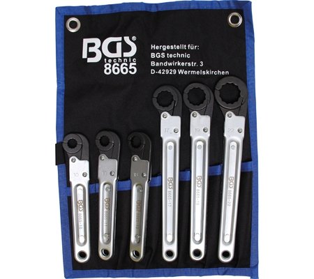 Line Ratchet Wrench Set 6-pcs