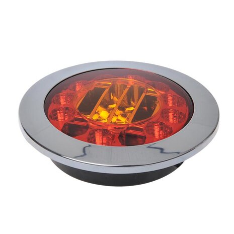 Rear lamp 3 function 122mm 24LED chrome