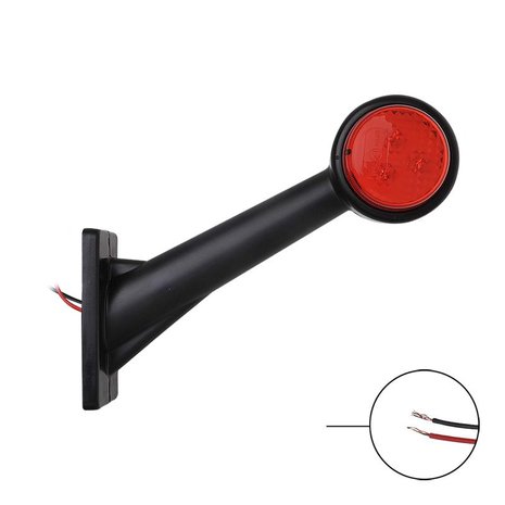 Outline marker lamp 12/24V red/white 166x193mm LED right