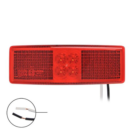 Front position lamp 12/24V red 110x40mm LED